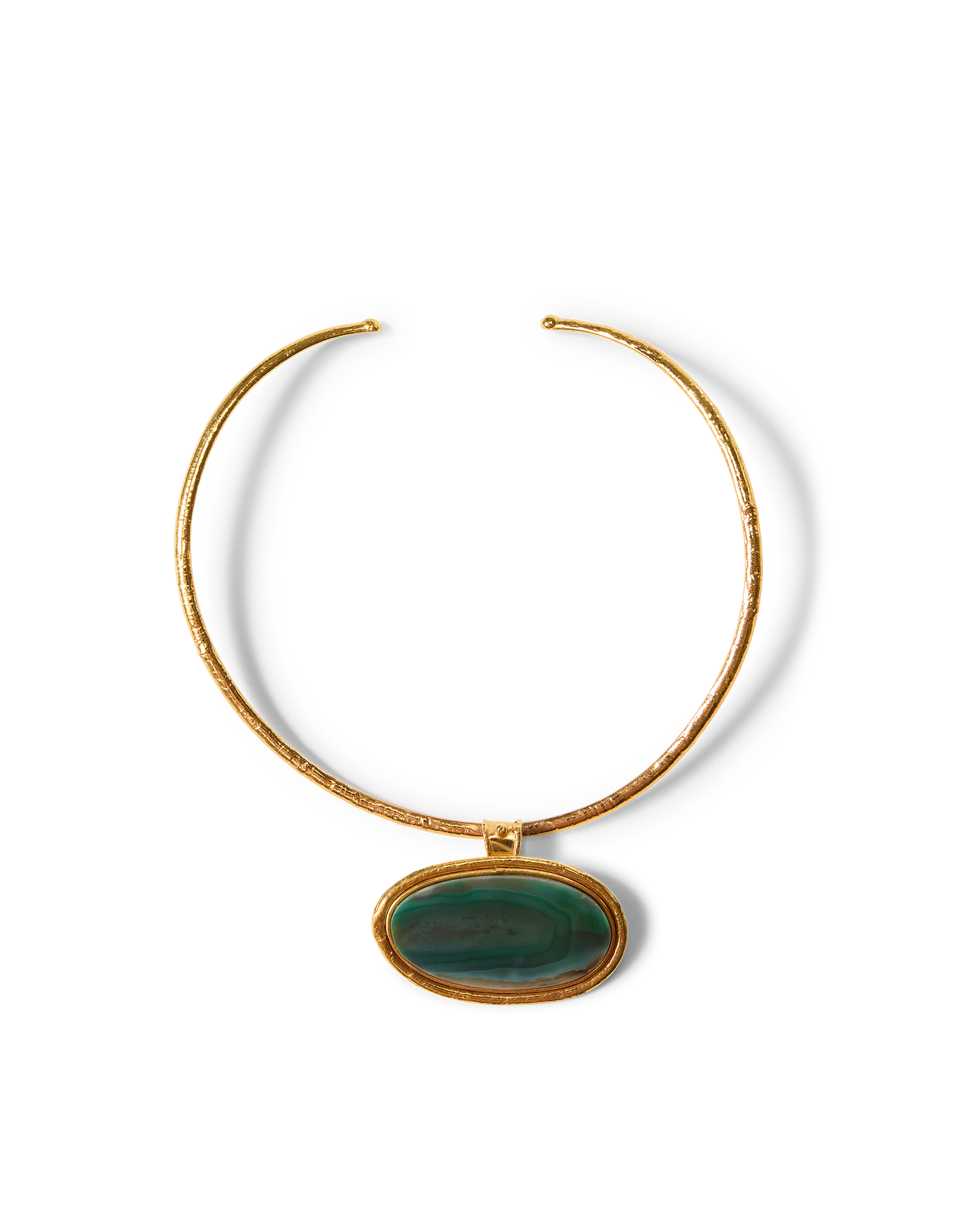 Dakota Green Agate Necklace in Green Agate