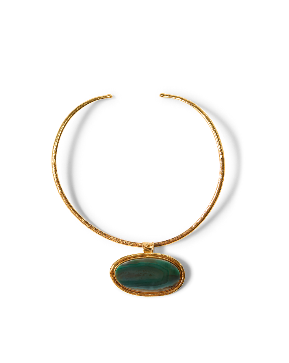 Dakota Green Agate Necklace in Green Agate