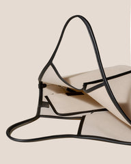 CALELLA - Leather-trimmed Organic Cotton Tote Bag