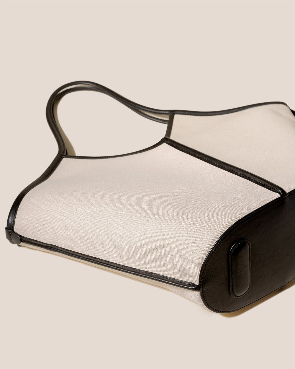 CALELLA - Leather-trimmed Organic Cotton Tote Bag