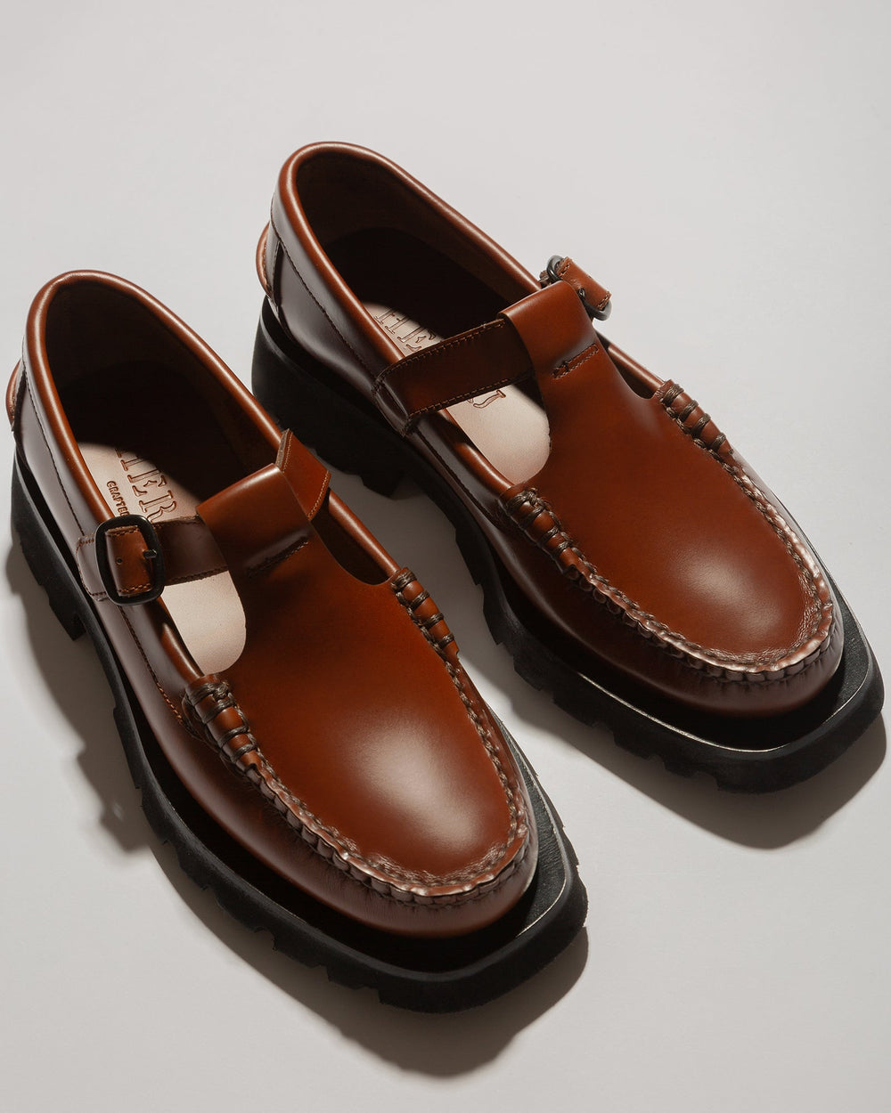 ALBER SPORT - Tread Sole T-Bar Loafer