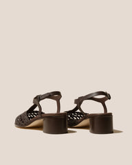 GABIA - Heeled Woven T-bar Sandal