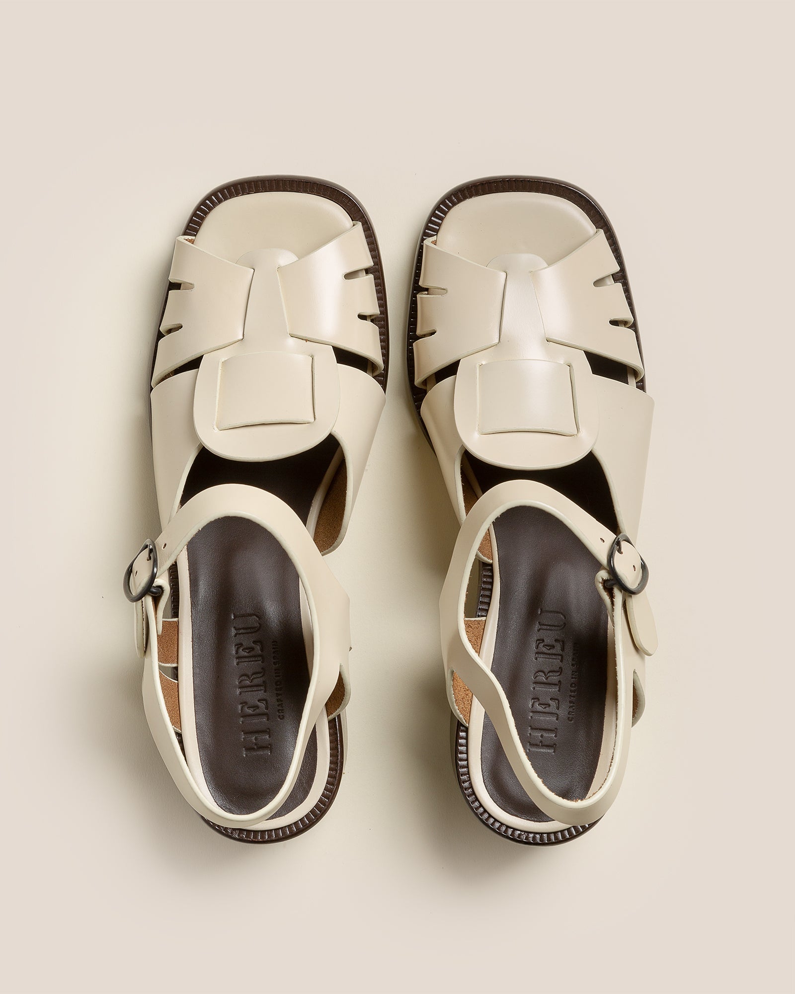 ANCORA SQUARED HEELED - Open-Toe Fisherman Sandal