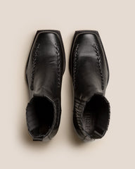AGULLA - Square-Toe Braided Detail Chelsea Boot