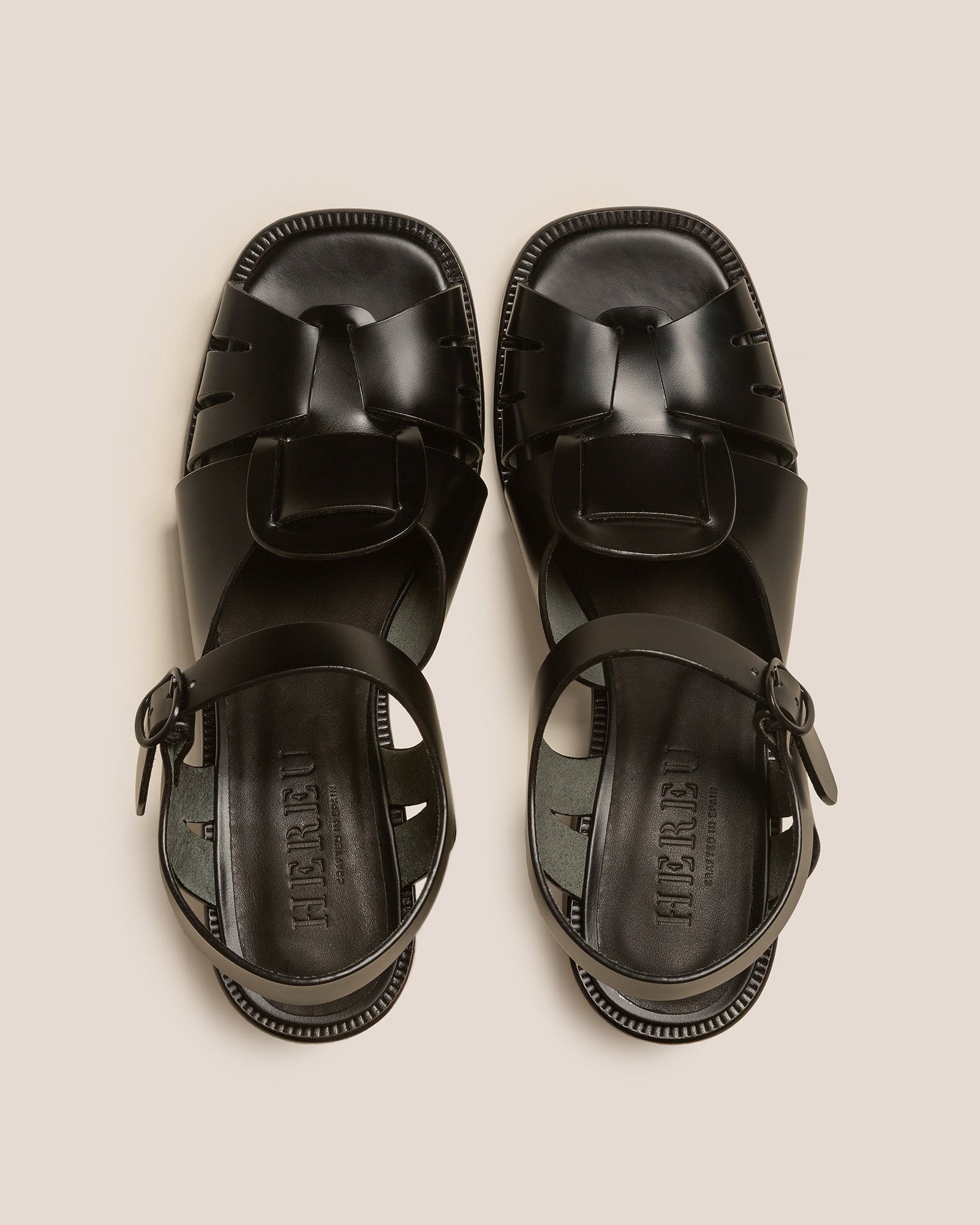 ANCORA SQUARED HEELED - Open-Toe Fisherman Sandal