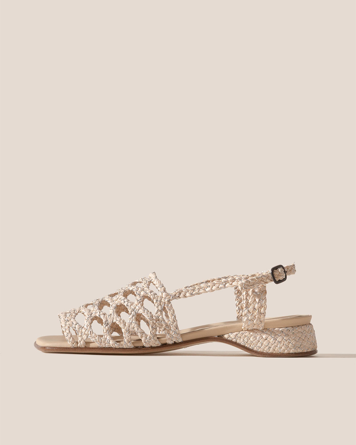 ALZIRA RAFFIA LUREX - Woven Slingback Sandal