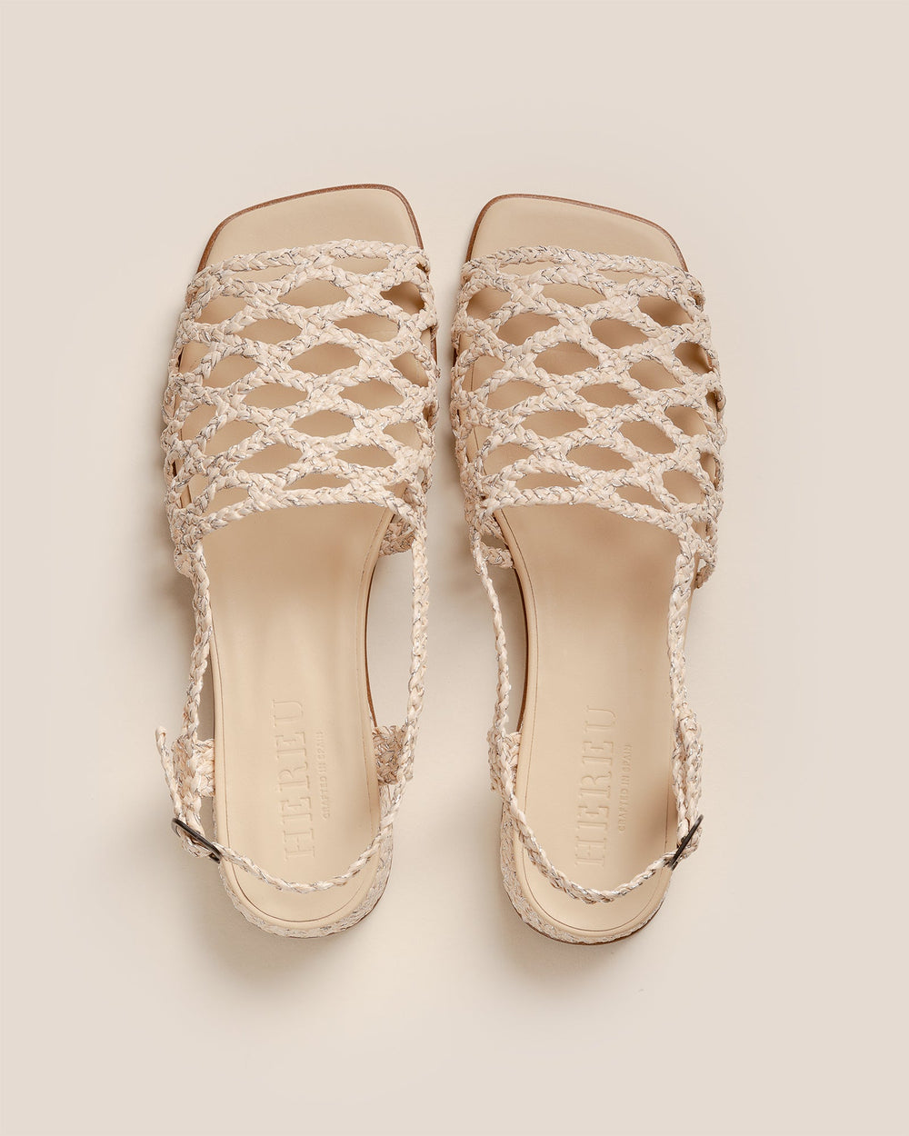 ALZIRA RAFFIA LUREX - Woven Slingback Sandal
