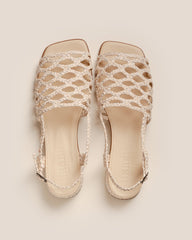 ALZIRA RAFFIA LUREX - Woven Slingback Sandal