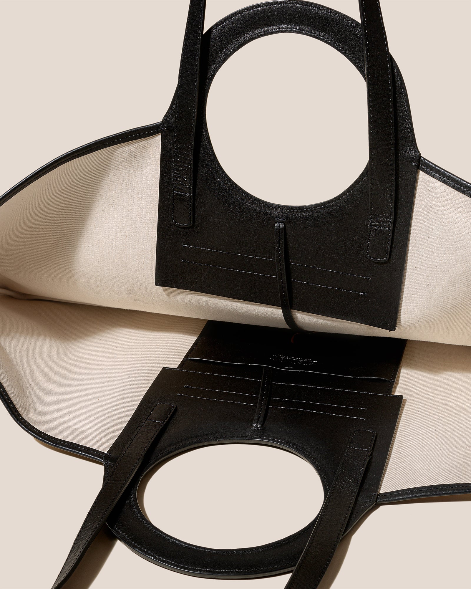 CALA L - Leather-trimmed Canvas Tote Bag
