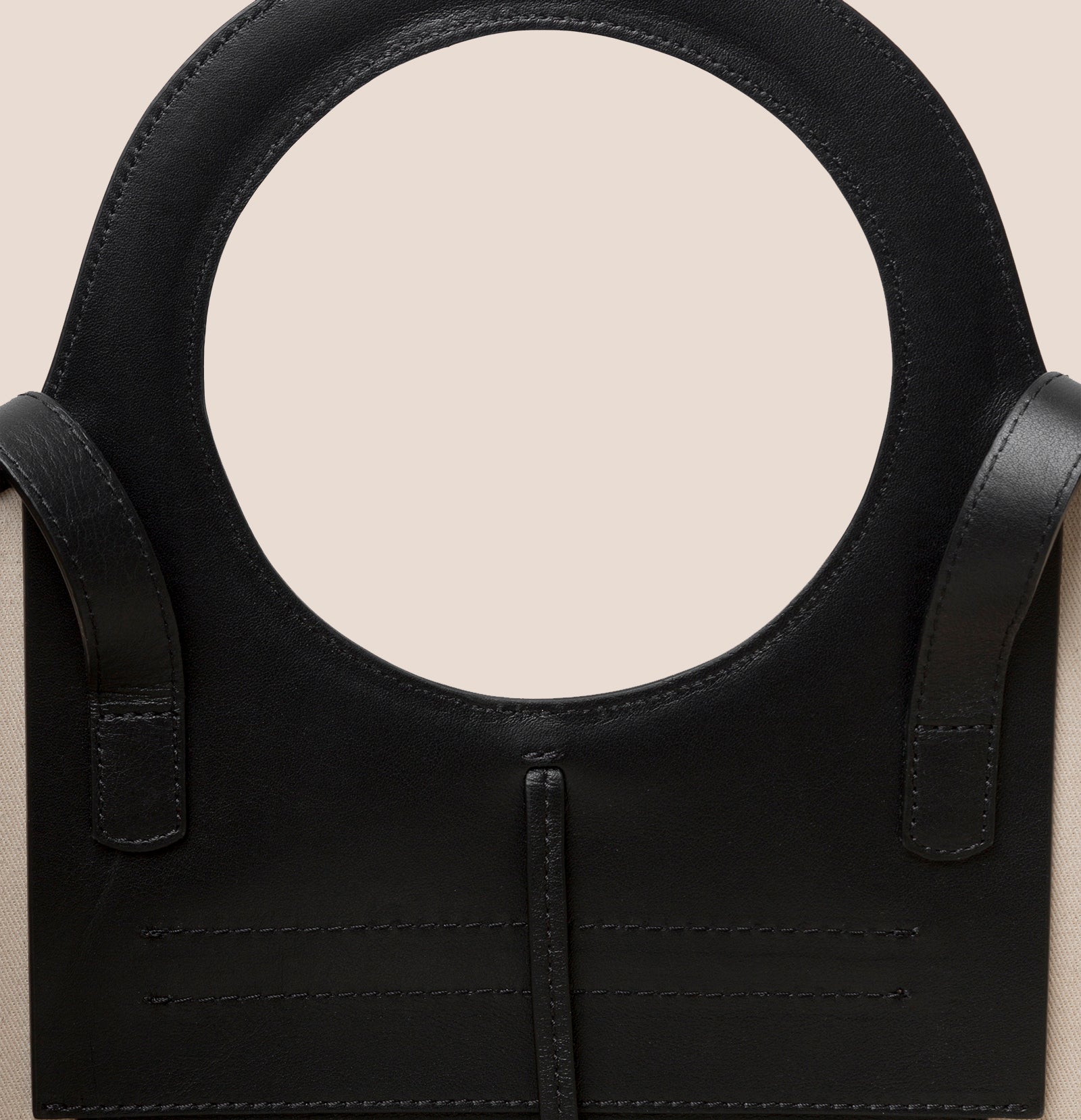 CALA S - Leather-trimmed Canvas Tote Bag