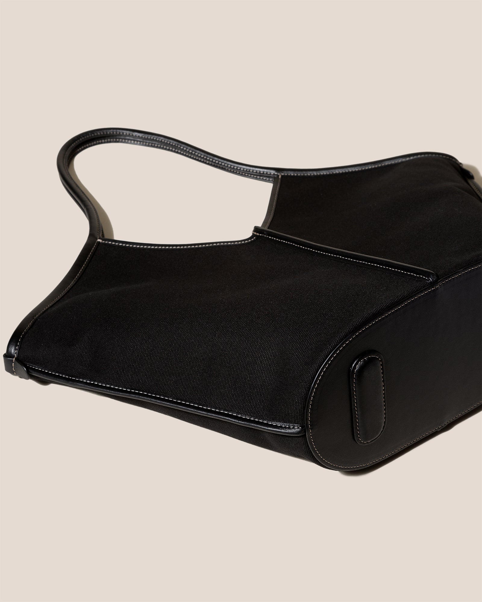 CALELLA - Leather-trimmed Organic Cotton Tote Bag