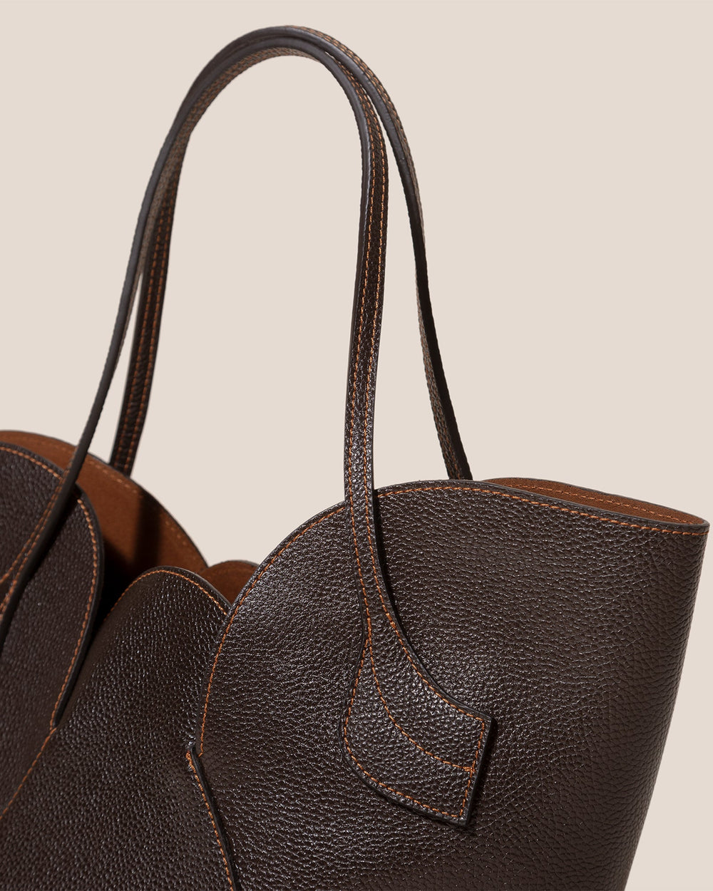 SEPAL S GRAINY - Tulip Shape Zipped Tote Bag