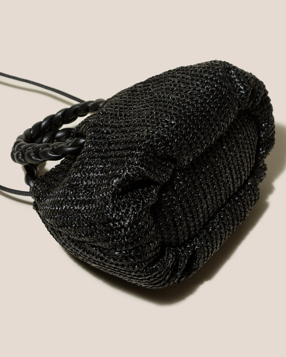 BOMBON M RAFFIA - Medium Plaited-handle Raffia Handbag