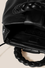 BOMBON M - Medium Plaited-handle Leather Handbag