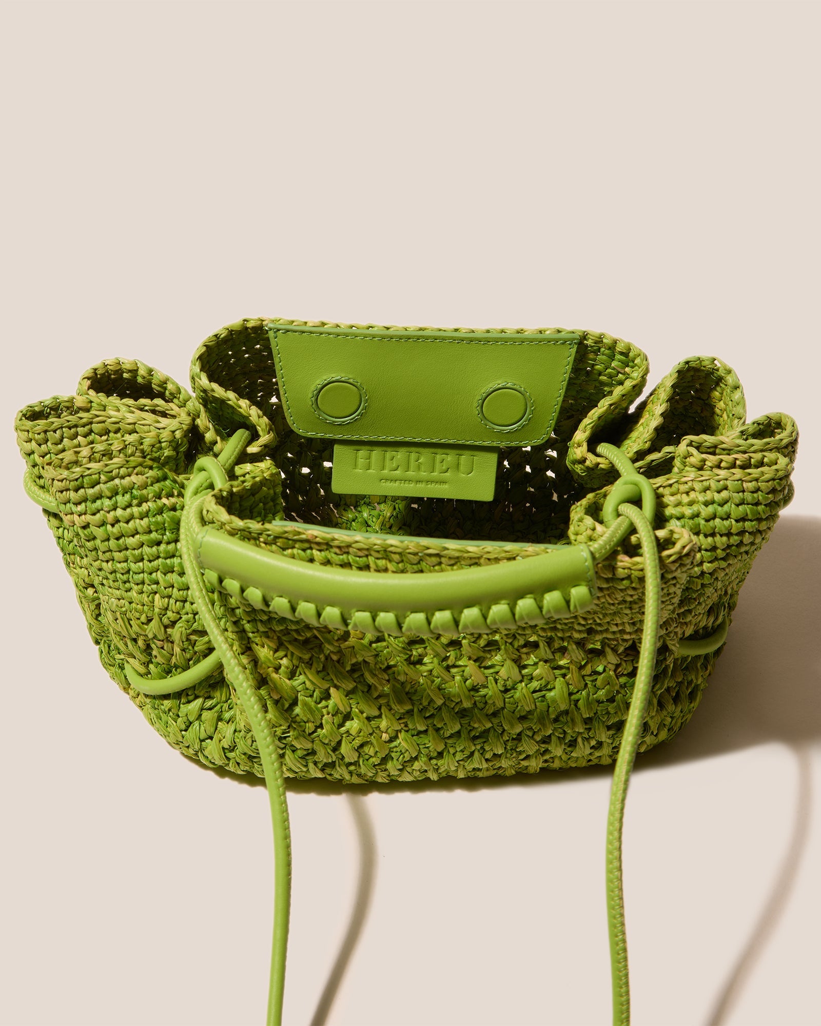ARTA MINI CROCHET RAFFIA - Pleated Crossbody Bag