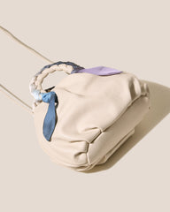 BOMBON FOULARD - Plaited-handle Leather Handbag
