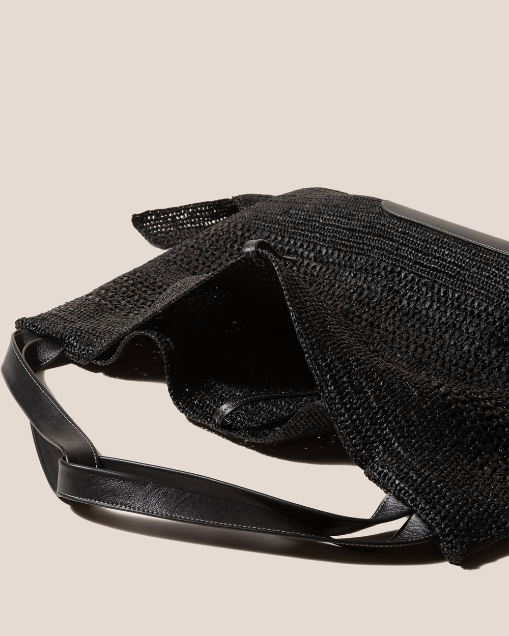 CADOR - Slouchy Crocheted Raffia Shoulder Bag
