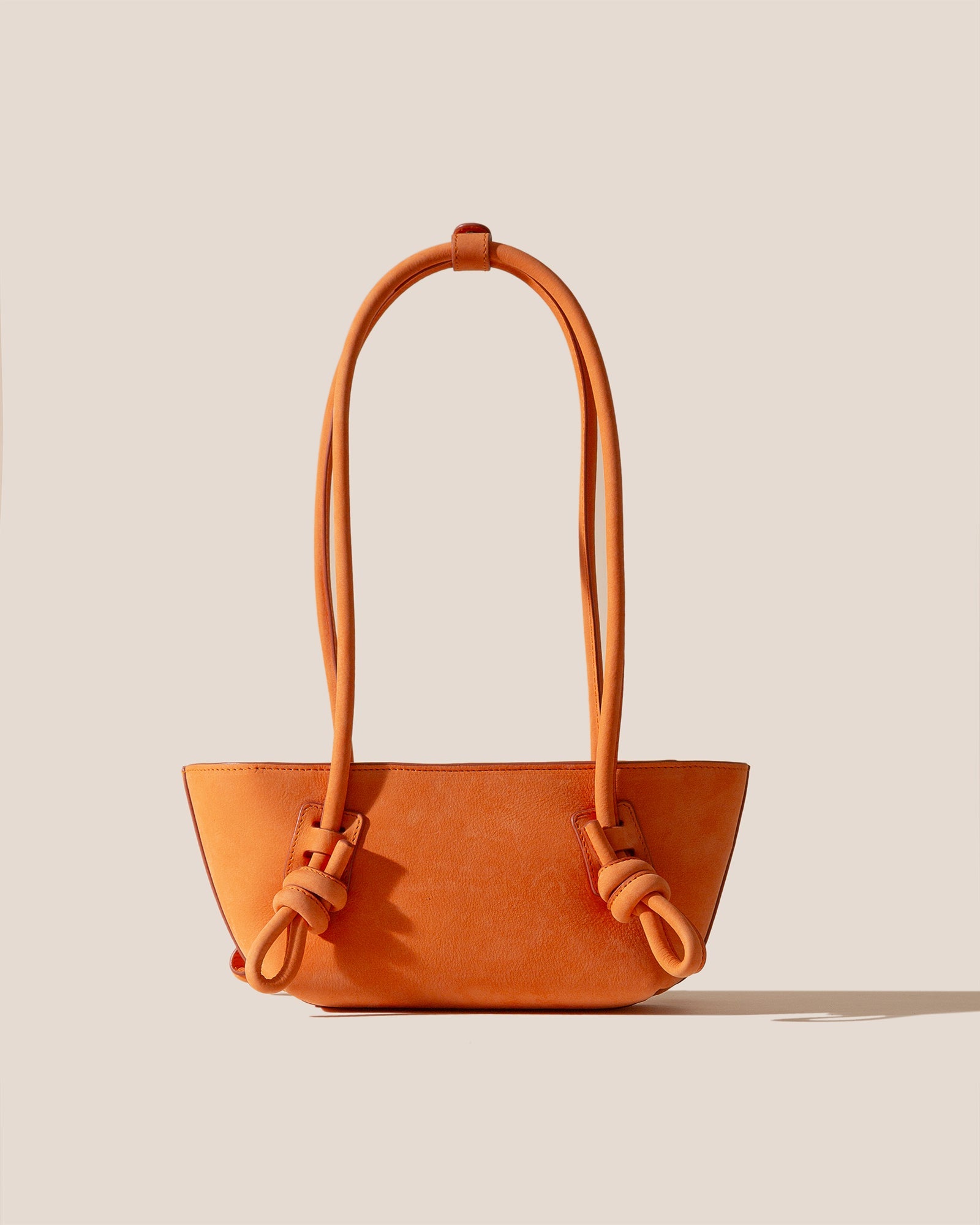 FLECA MINI SHOULDER NUBUCK - Knotted-handle Shoulder Bag