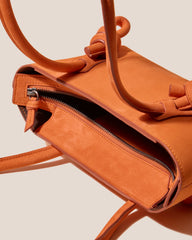 FLECA MINI SHOULDER NUBUCK - Knotted-handle Shoulder Bag