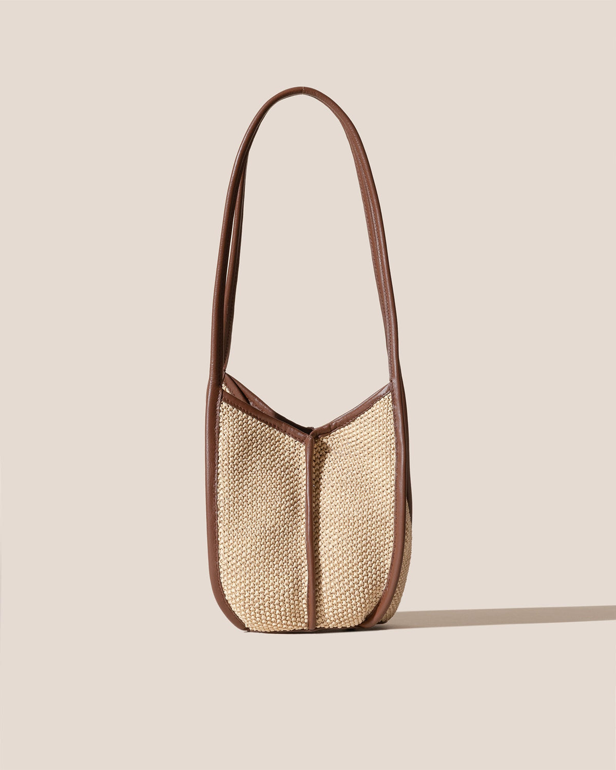 CALELLA BUCKET SOFT RAFFIA - Leather-trimmed Shoulder Bag