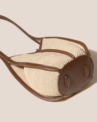 CALELLA BUCKET SOFT RAFFIA - Leather-trimmed Shoulder Bag