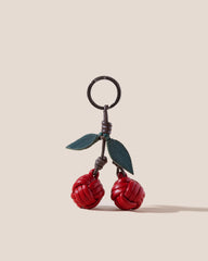 CIRERES - Hand-Knotted Cherries Leather Key Holder