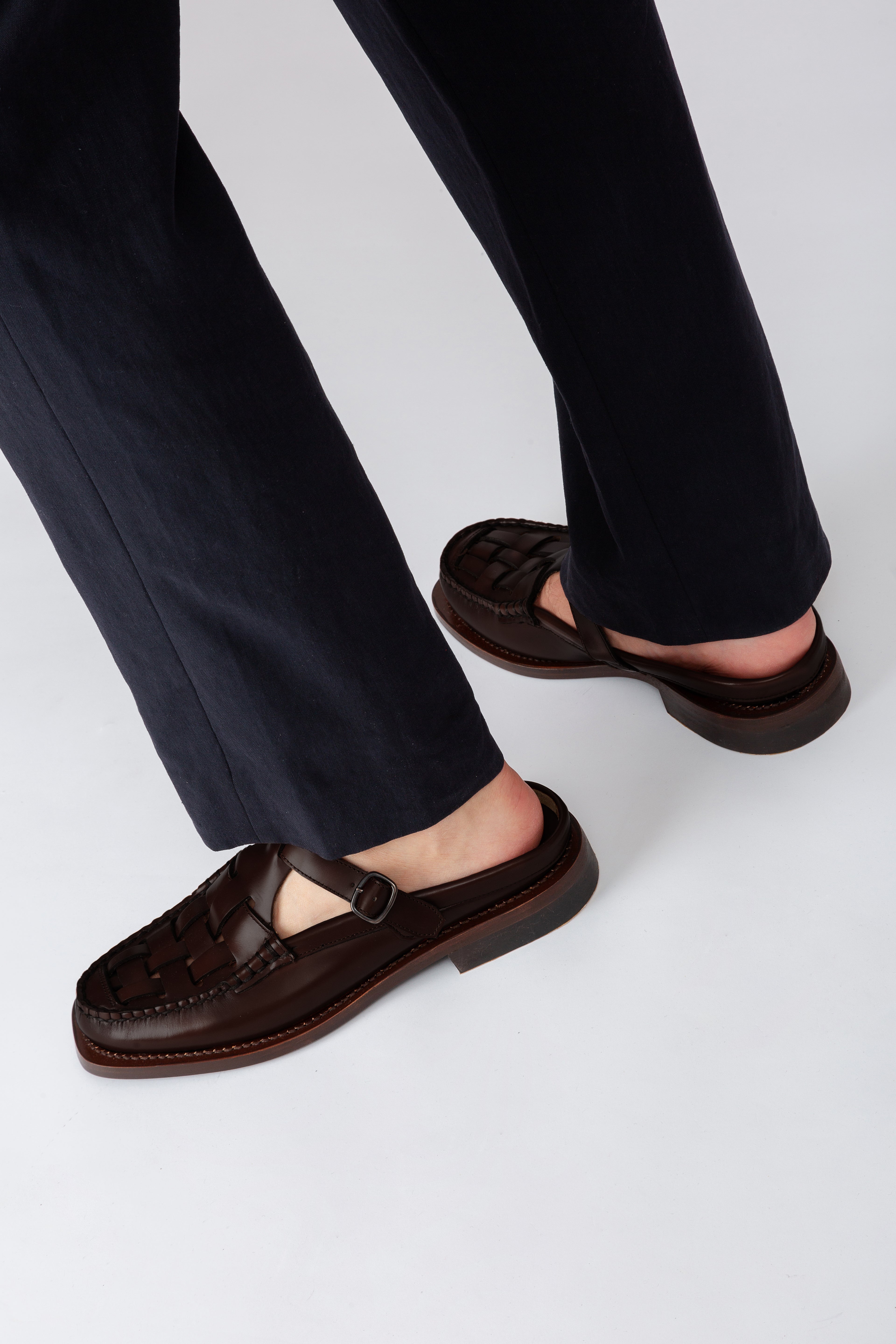 BONELL - Woven T-bar Mule Loafer