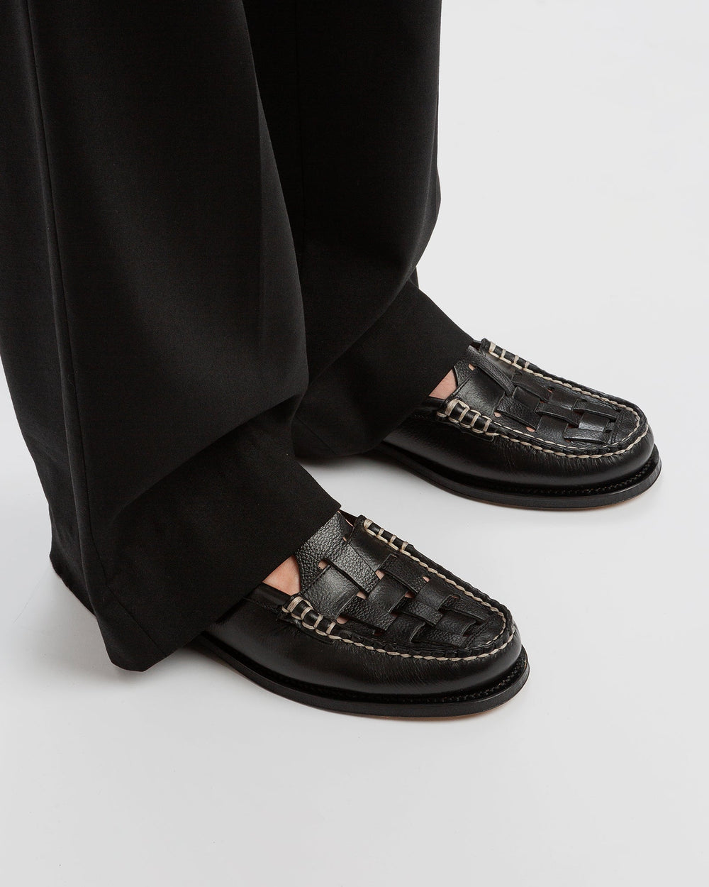 FERRIOL MULE - Woven T-bar Mule Loafer