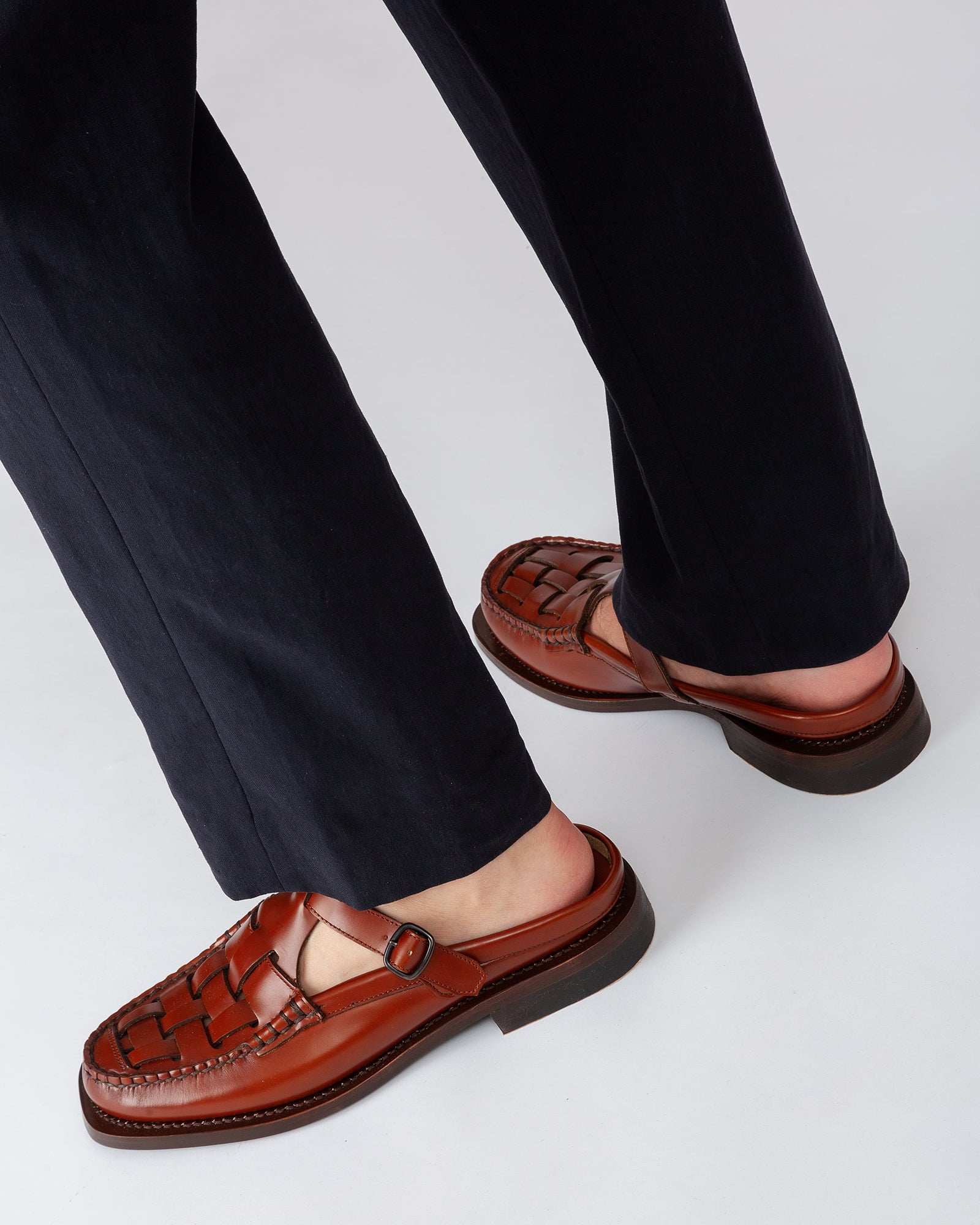 BONELL - Woven T-bar Mule Loafer