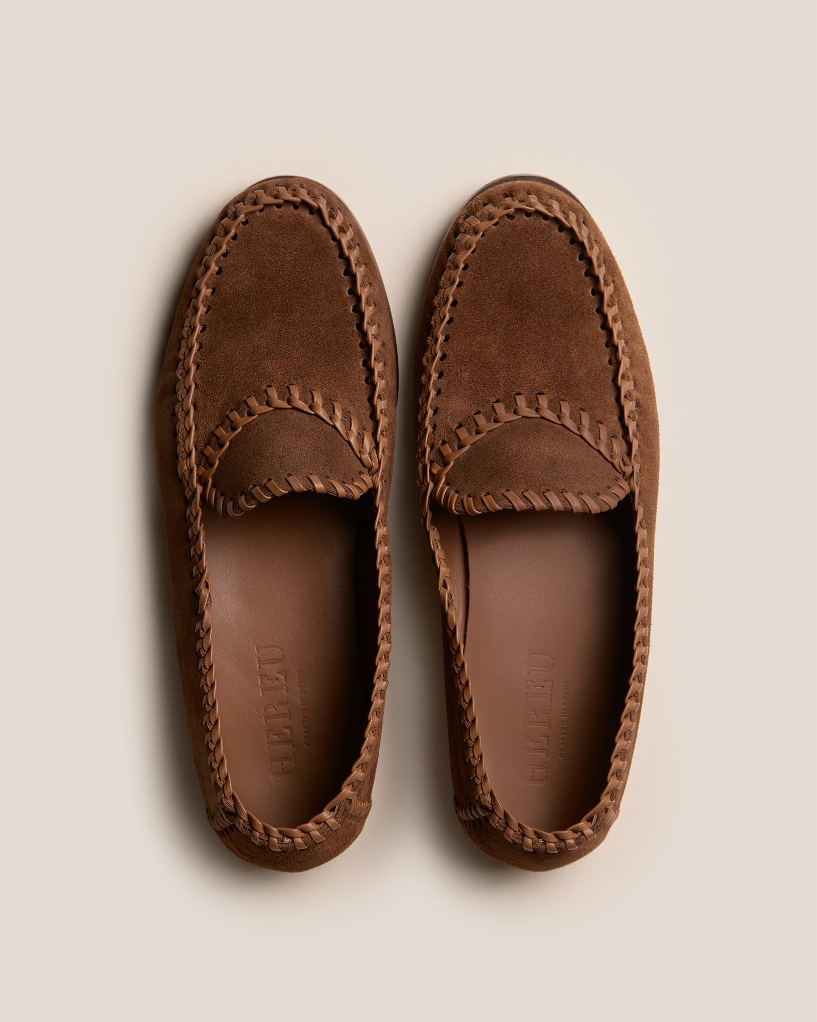 SASTRE SUEDE - Braided Seams Slip-on Loafer