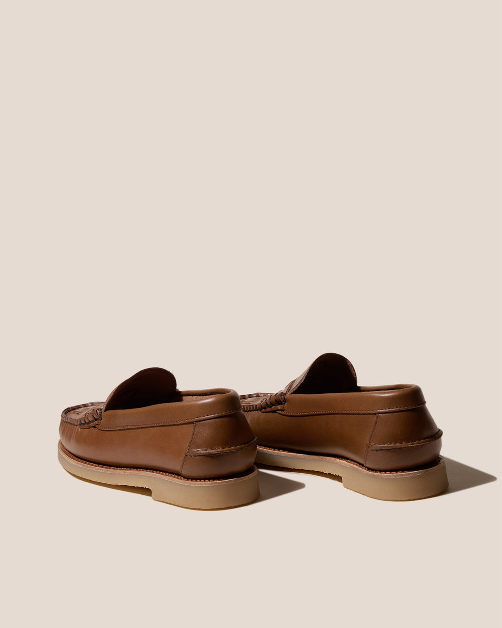 NOMBELA RUBBER VEG TAN - Interwoven Detail Slip-On Loafer