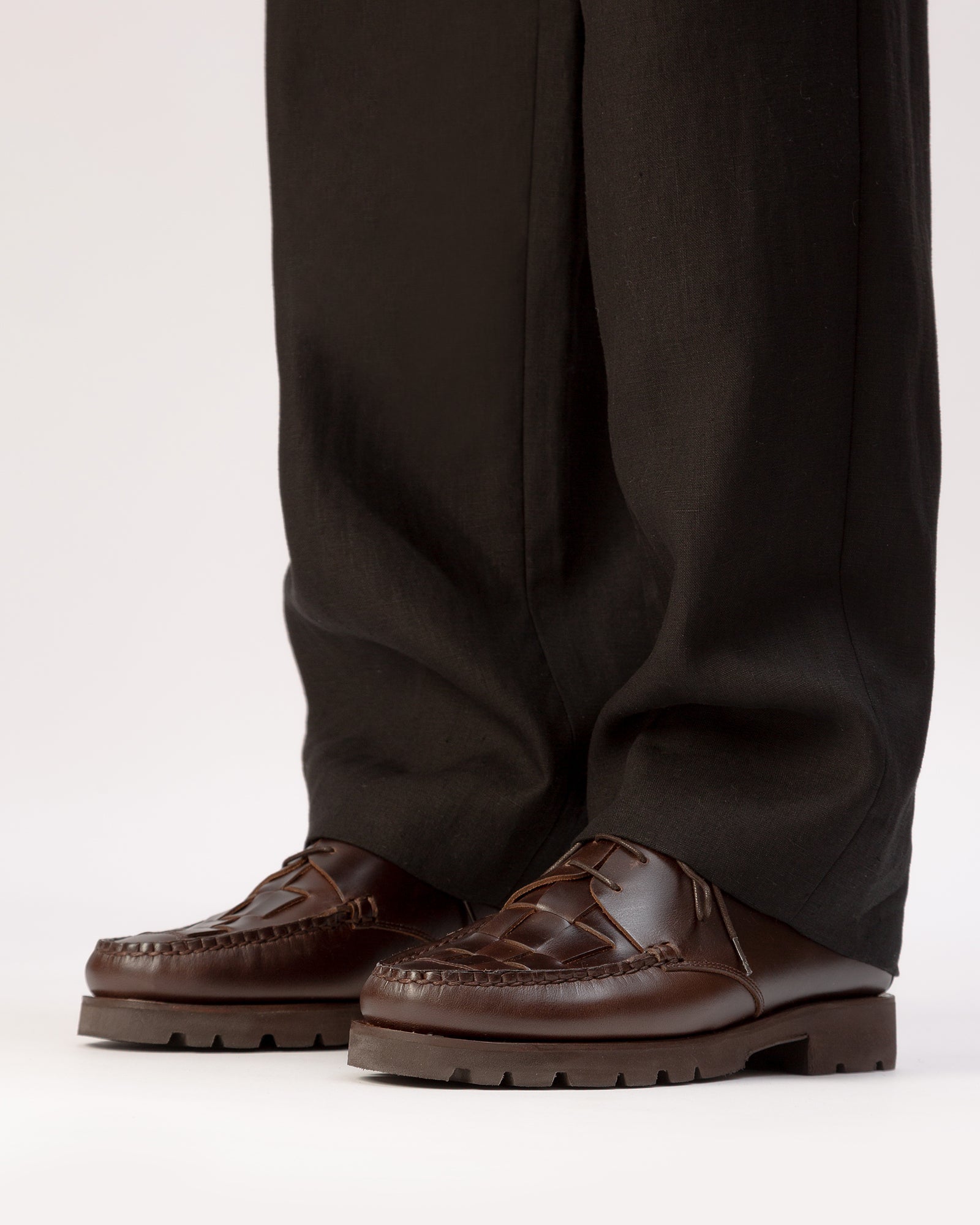 COLOM SPORT VEG TAN - Interwoven Detail Lace-up Loafer