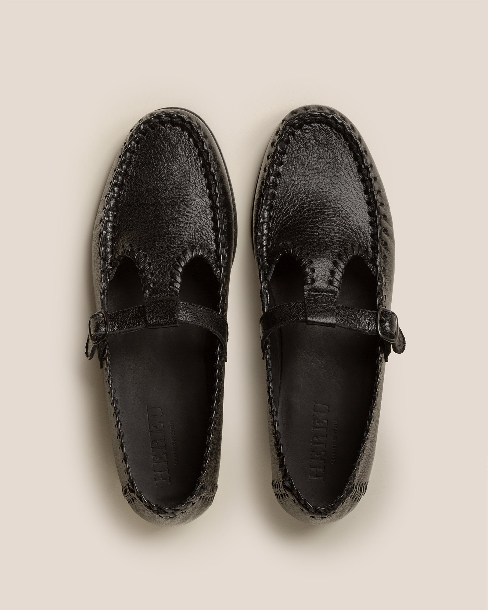 ALCOVER SUPPLE SHINY - Braided Seams T-bar Loafer