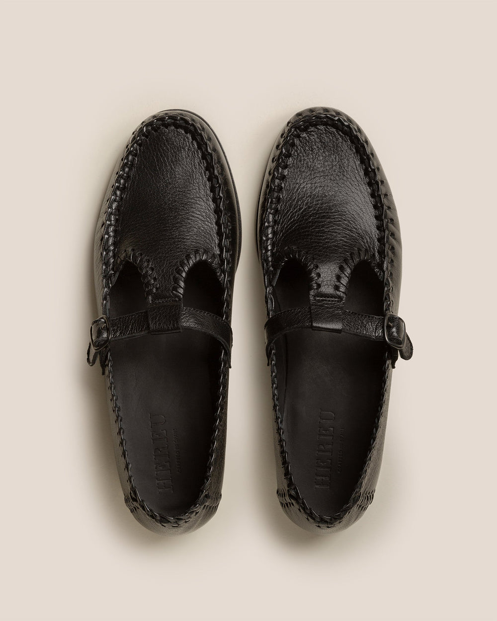 ALCOVER SUPPLE SHINY - Braided Seams T-bar Loafer