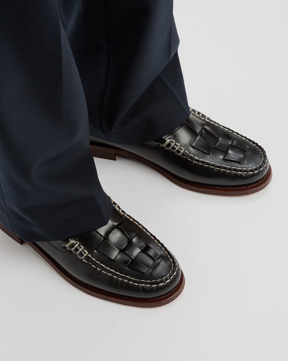 NOMBELA VEG TAN - Interwoven Detail Slip-On Loafer