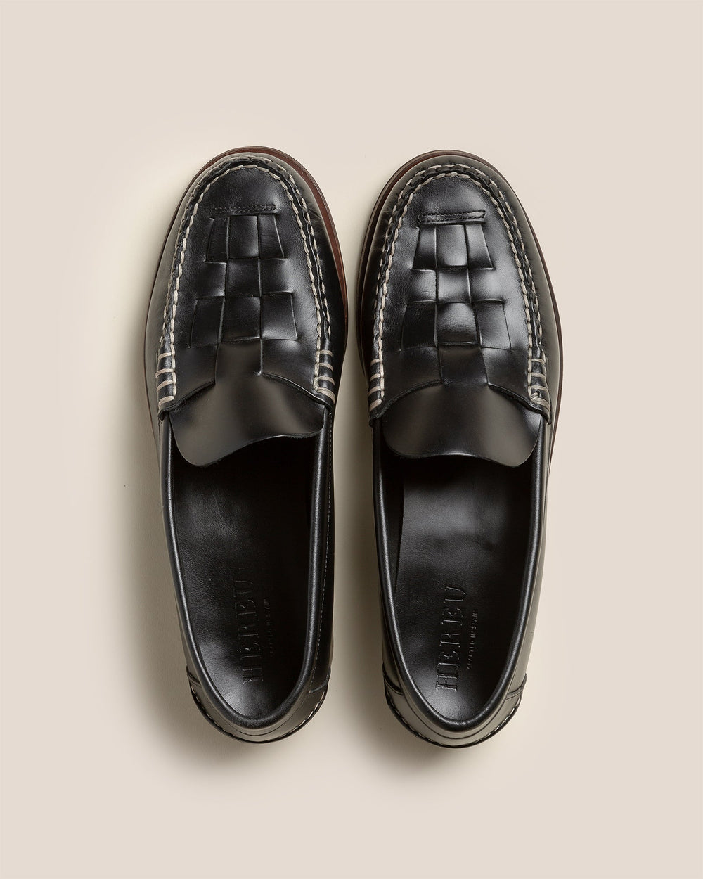 NOMBELA VEG TAN - Interwoven Detail Slip-On Loafer