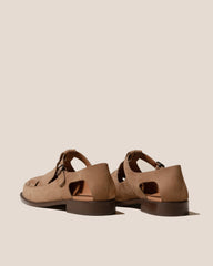 BESSO NUBUCK - Woven T-bar Sandal