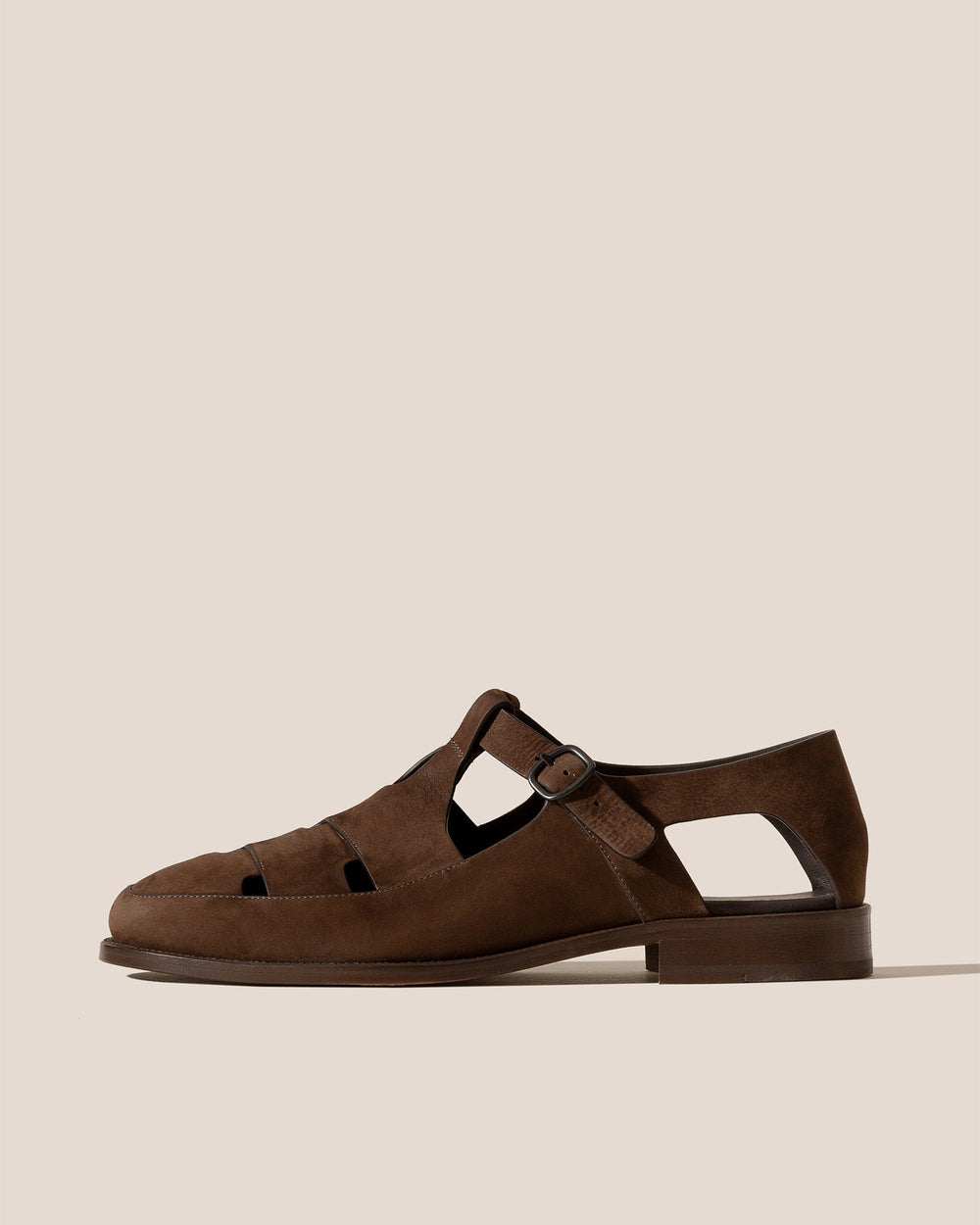 BESSO NUBUCK - Woven T-bar Sandal
