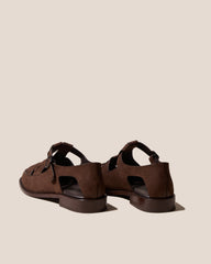 BESSO NUBUCK - Woven T-bar Sandal