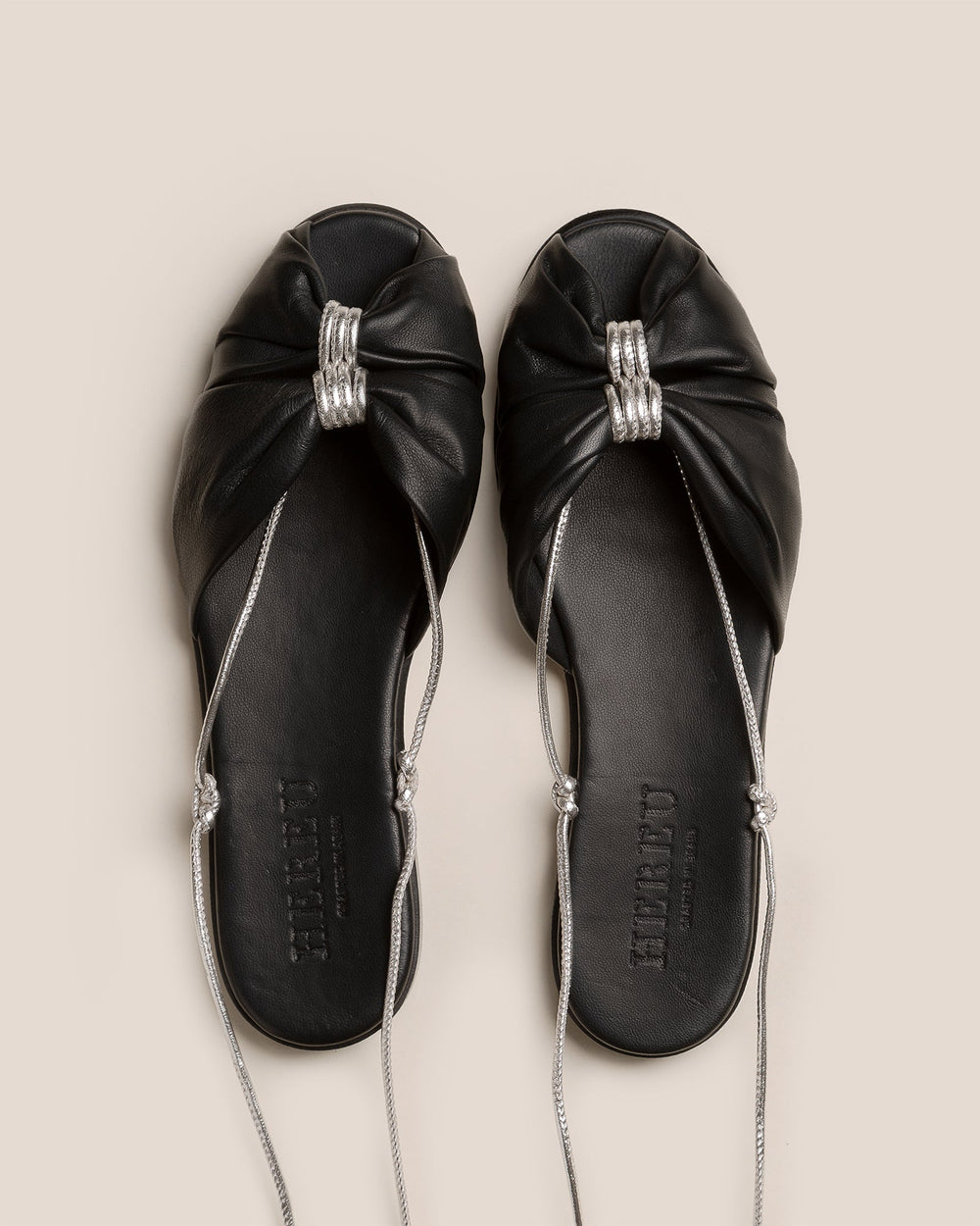 NUAT - Ruched Lace-up Sandal